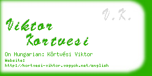 viktor kortvesi business card